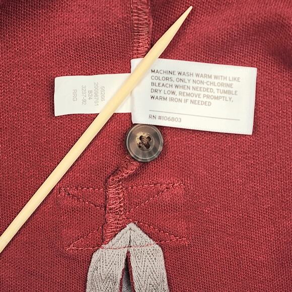 Duluth Trading Men's No Polo Shirt Short Sleeve w Pocket Relaxed Red Lrg Cotton - Picture 11 of 12